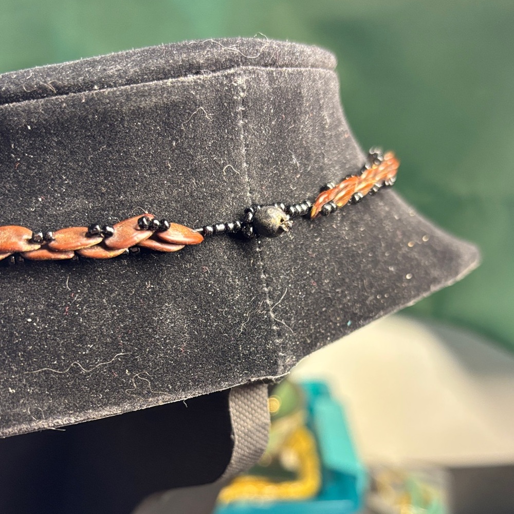 Artisan Koa Seed Beaded Necklace - Picture 3 of 3